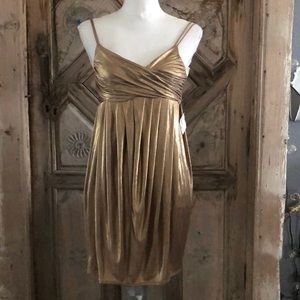 RUBBER DUCKY GOLD METALLIC EMP DRESS SMALL NEW